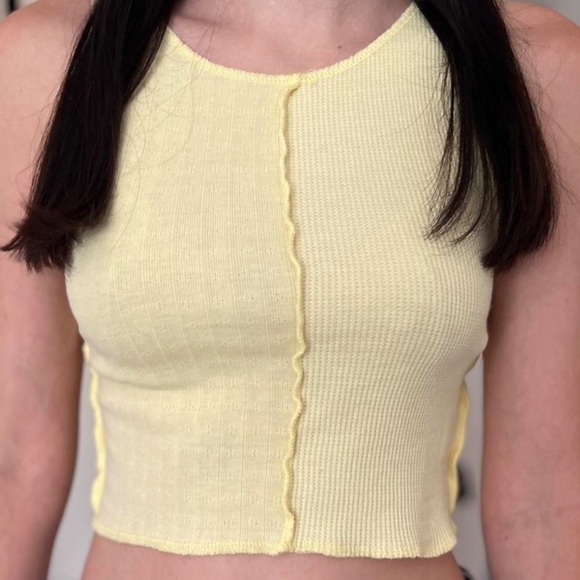 American Eagle Ribbed waffle semi-cropped Tank NWT - Picture 1 of 3